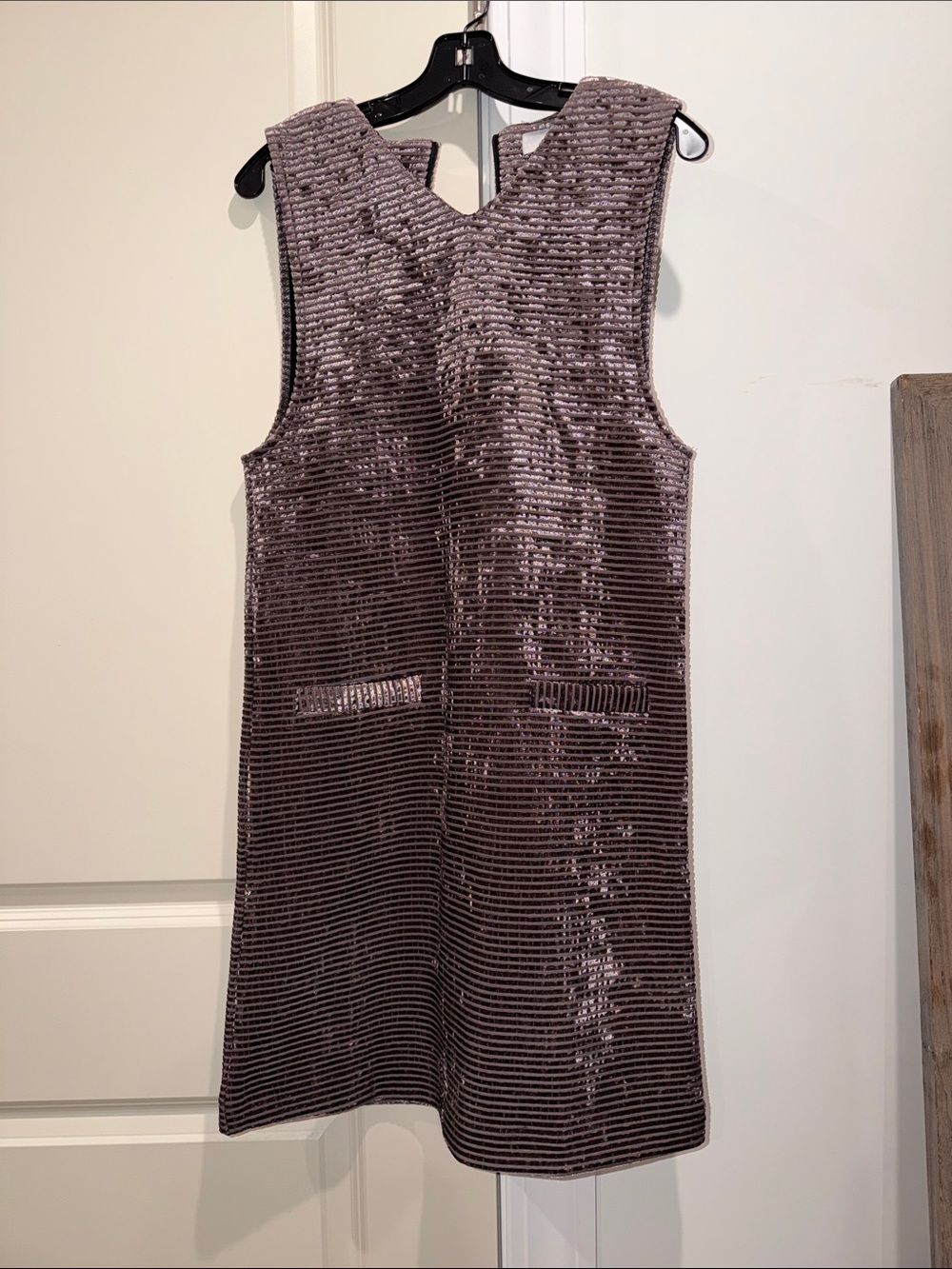 Vibe Velvet  Mauve Sequin Shift Dress for Girls